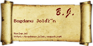 Bogdanu Jolán névjegykártya
